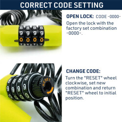 URBAN SECURITY UR446 ŞİFRELİ HALAT KİLİT - 6