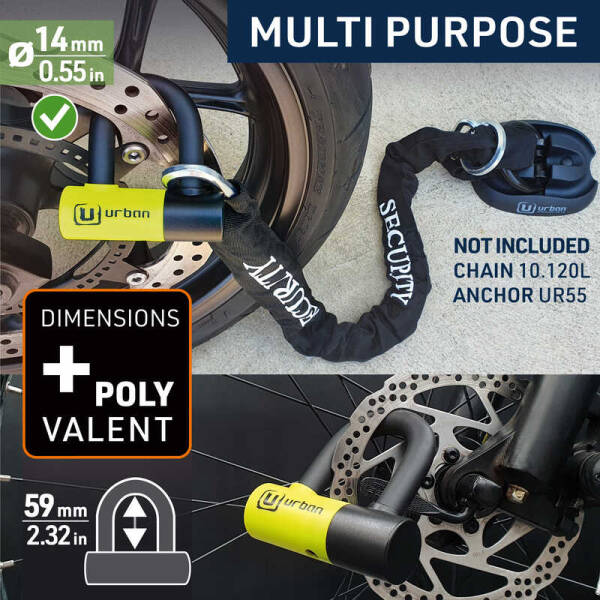 URBAN SECURITY UR59 U KİLİT 14MM - 4