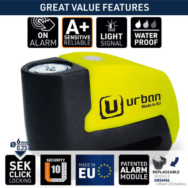 URBAN SECURITY UR6 ALARMLI DISK KILIDI - 2